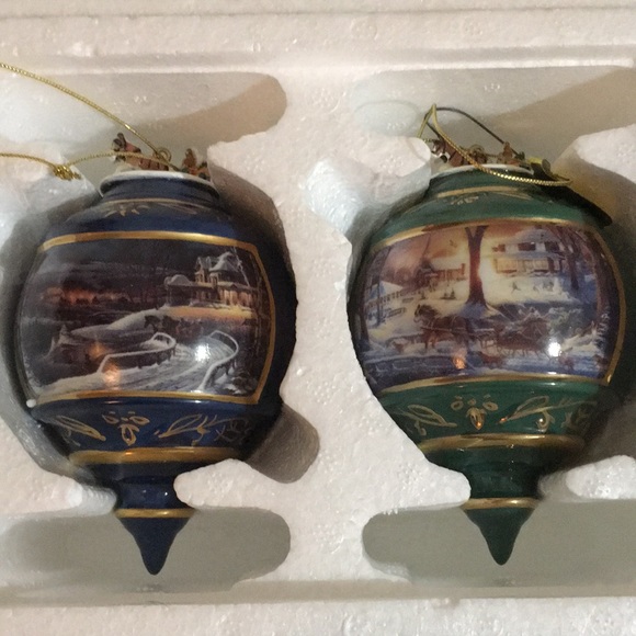 💥CHARITY SALE Terry Redlin Vintage Bradford Exchange Christmas Baubles - Picture 3 of 14